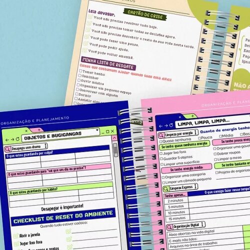 Arquivo Digital Planner de Sobrevivência para Cérebros Caótico