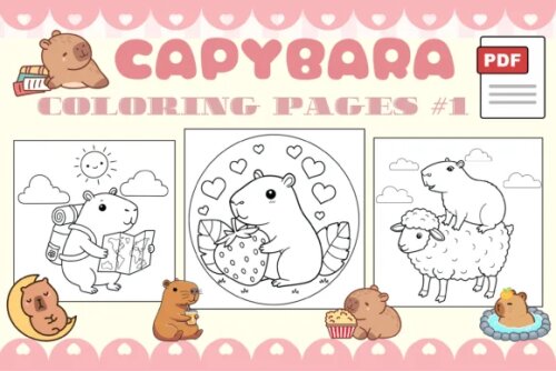 Arquivo Digital Capivara Livro de Colorir  -7078