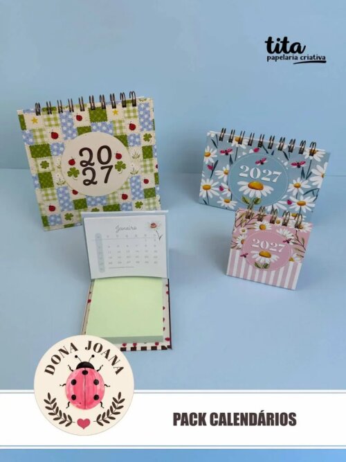 Arquivo Digital Dona Joana Pack Calendários 2027 português e español + Vídeo aula -7088