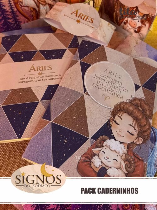 Arquivo Digital Signos do Zodíaco Pack Caderninhos  -7091