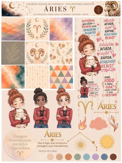 Arquivo Digital Signos do Zodíaco – Combo Ilustrações e pap?
