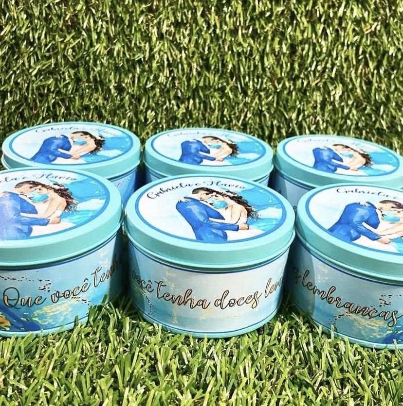 Latinha de casamento personalizada