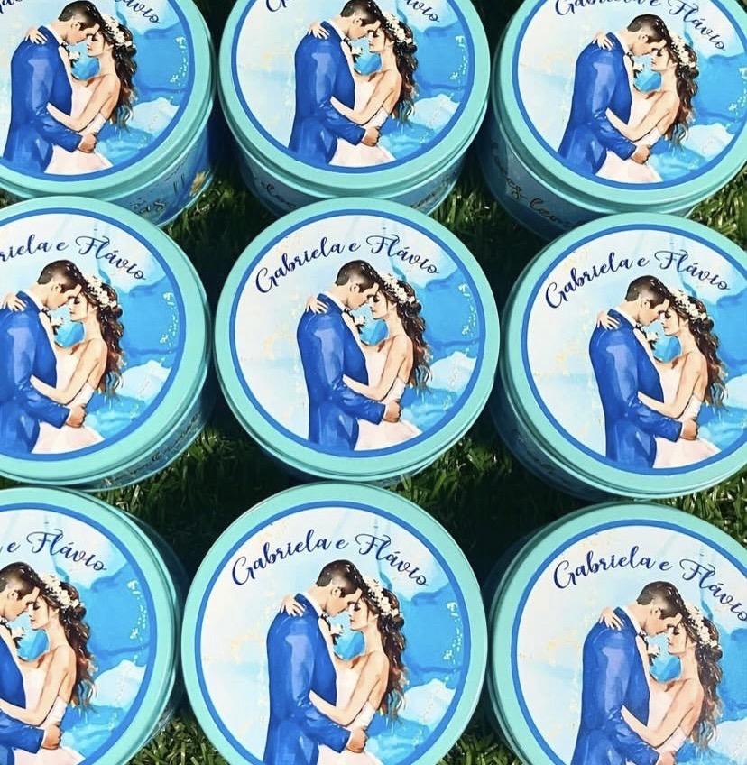 Latinha de casamento personalizada