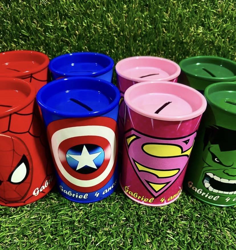 Cofrinho Super Heróis Logo