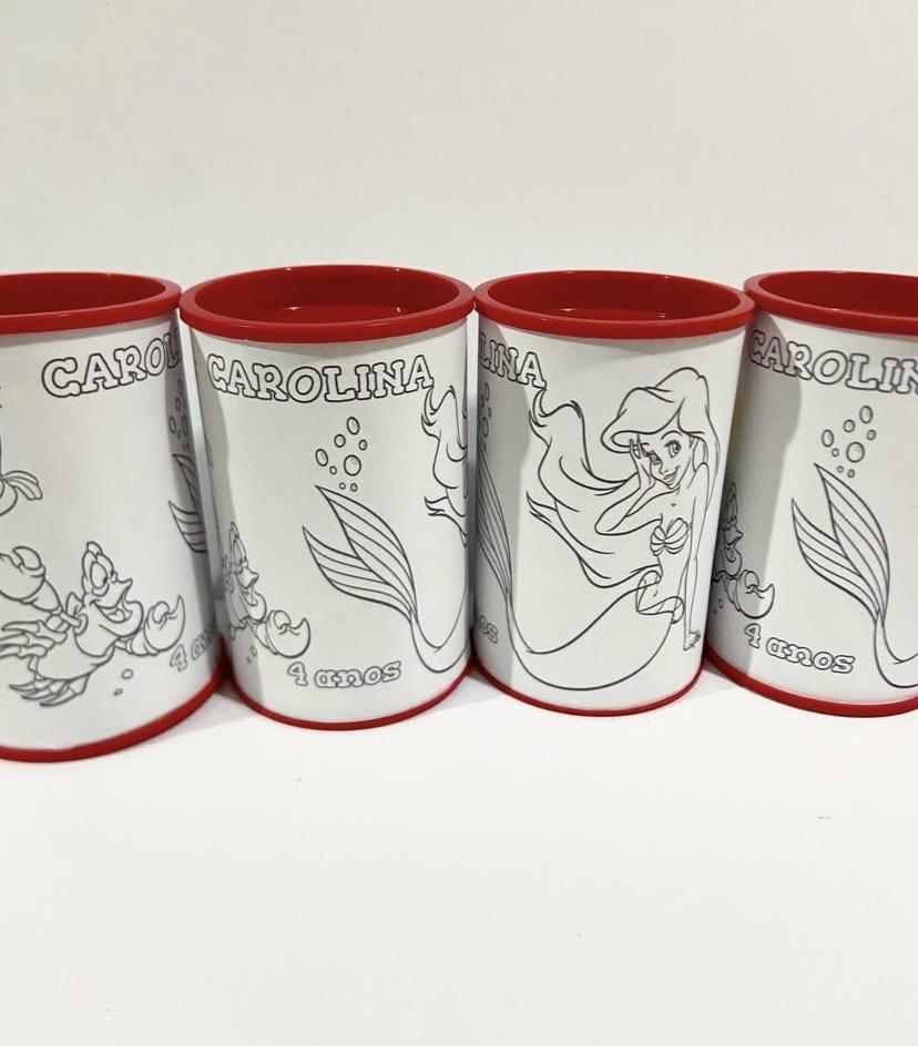Cofrinho de colorir Ariel personalizado