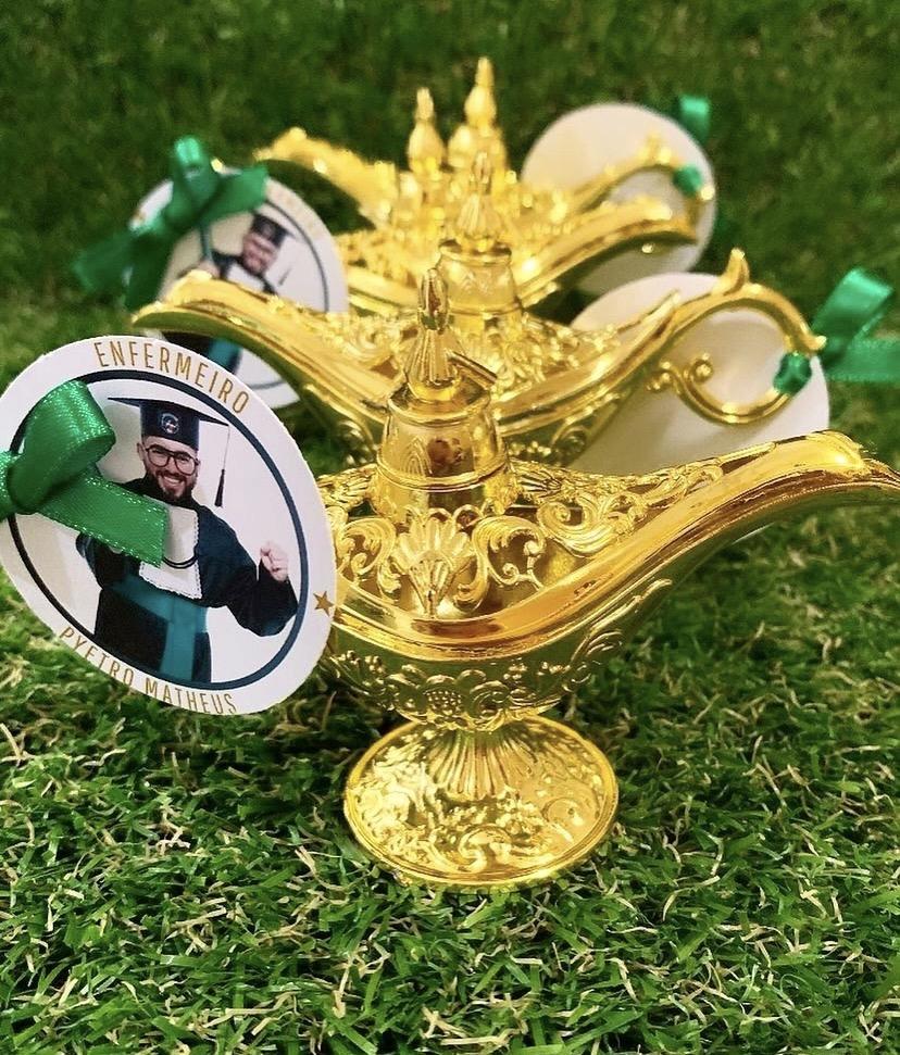 Mini lâmpada com tag personalizada