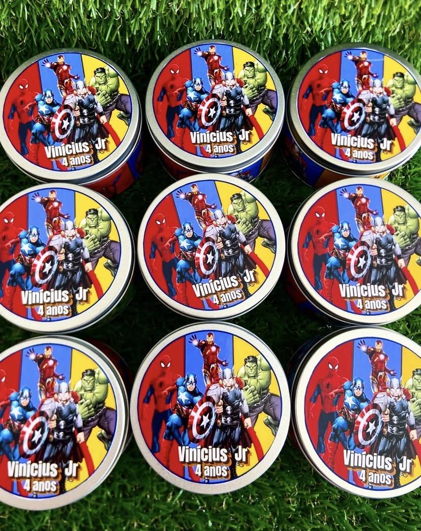 Lata de metal Personalizada Super Heróis