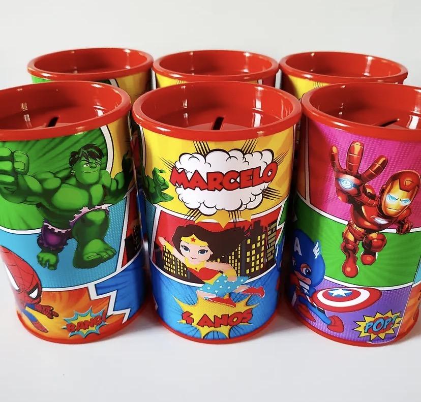 Cofrinhos personalizados heróis baby