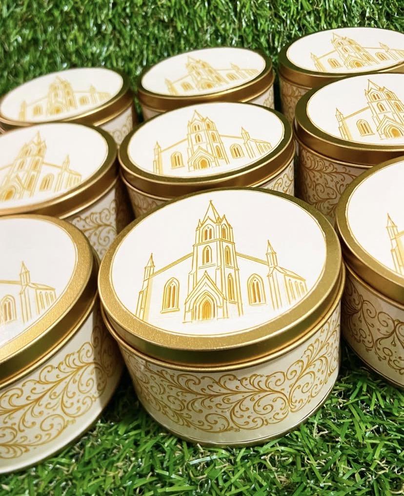 Lata de metal personalizada casamento