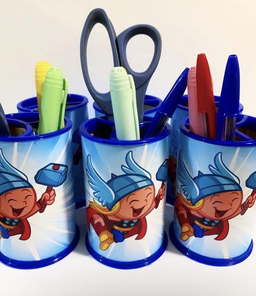 Porta lápis personalizado Super Heróis Baby