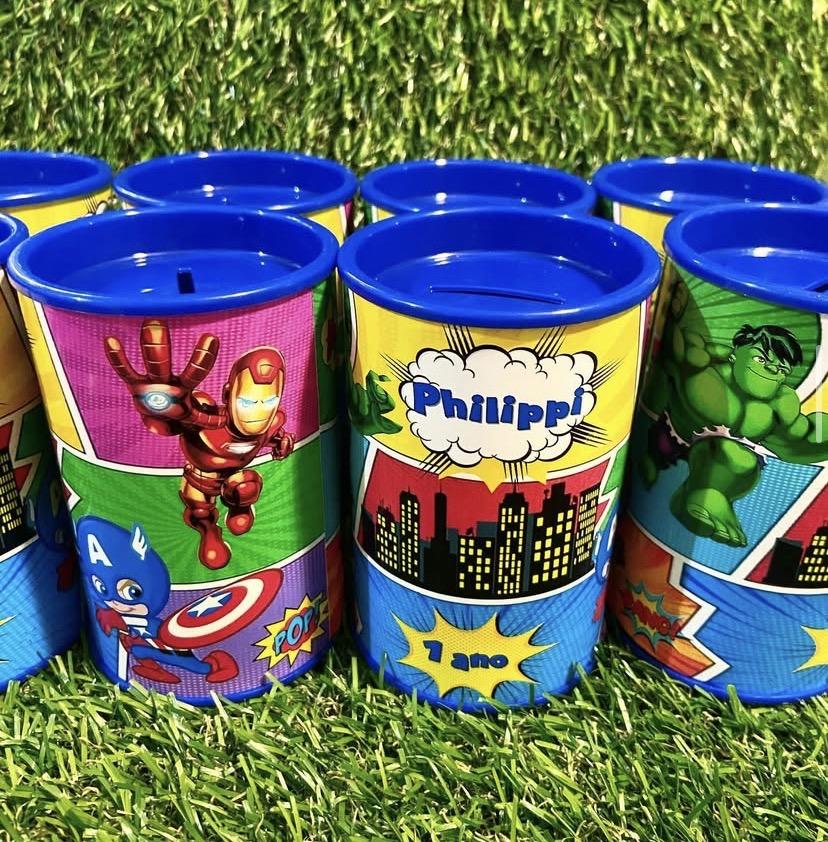 Cofrinhos personalizados heróis baby