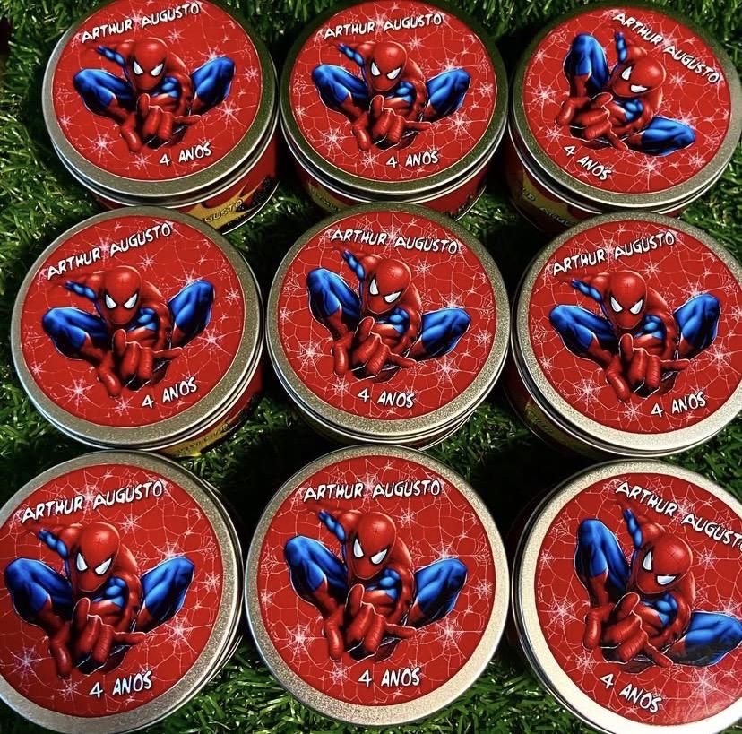 Lata de metal personalizada Homem Aranha