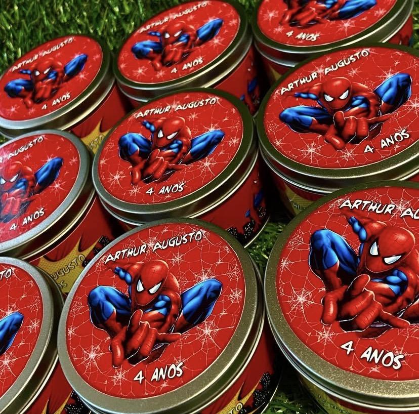 Lata de metal personalizada Homem Aranha