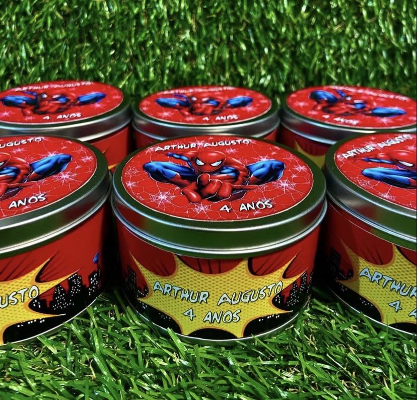 Lata de metal personalizada Homem Aranha