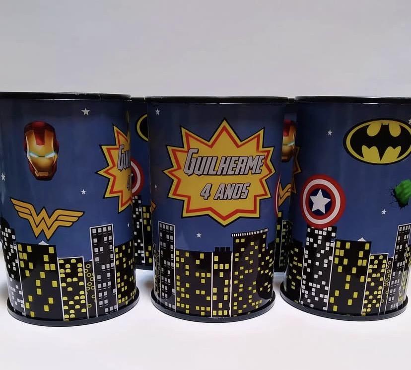 Cofrinhos personalizados heróis baby