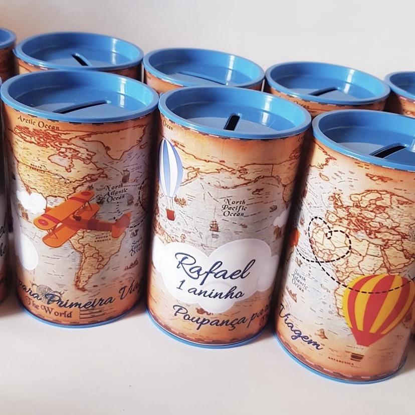 Cofrinhos personalizados Volta ao Mundo