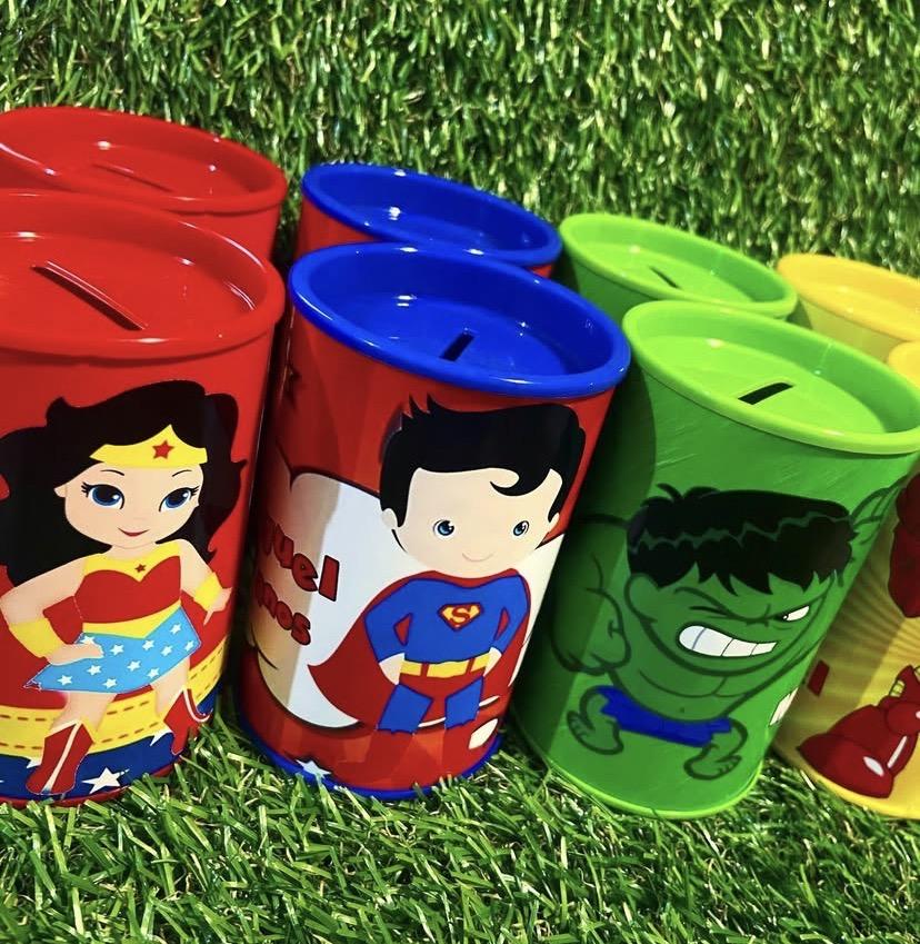 Cofrinhos personalizados heróis baby