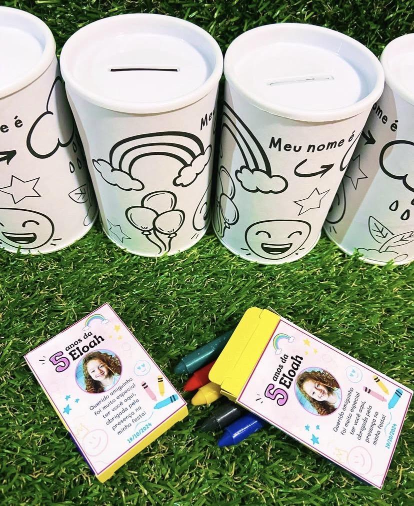 Cofrinho de colorir personalizado