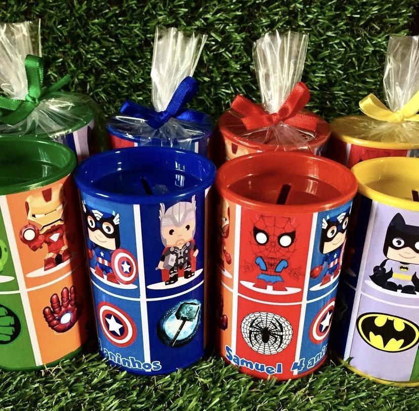 Cofrinhos personalizados heróis baby