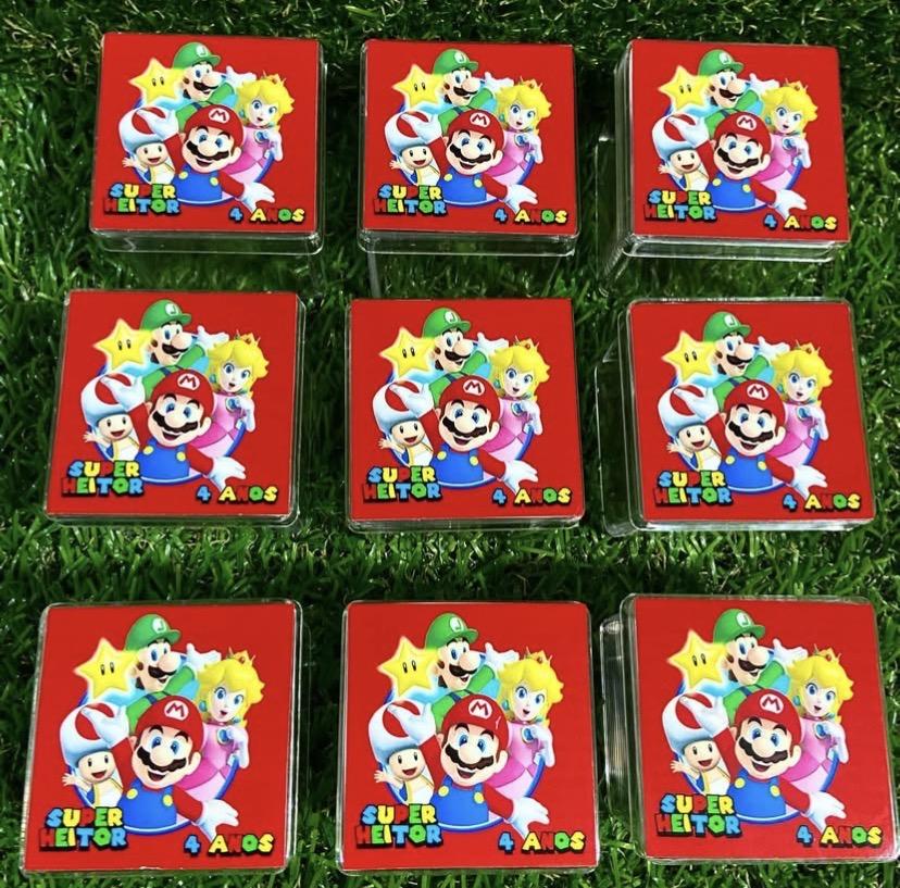 Caixinha Acrílica Personalizada Super Mário