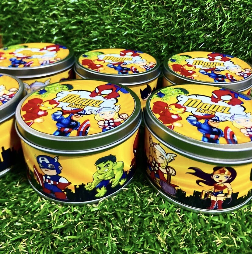 Lata super herois baby personalizada