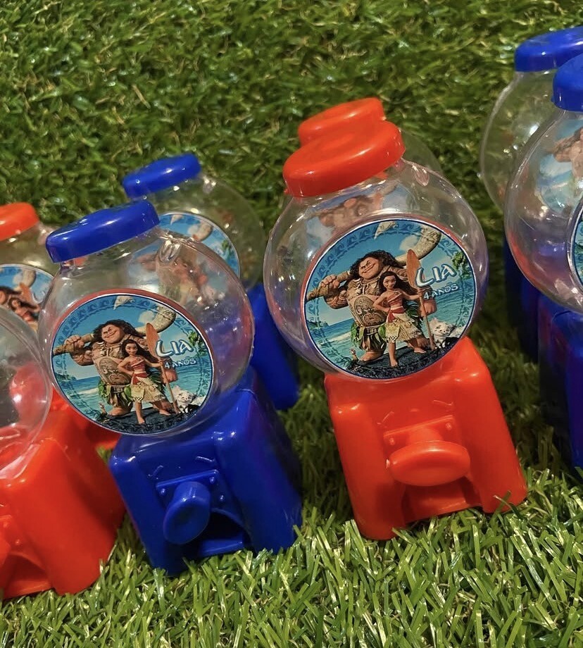 Mini baleiros personalizados Moana