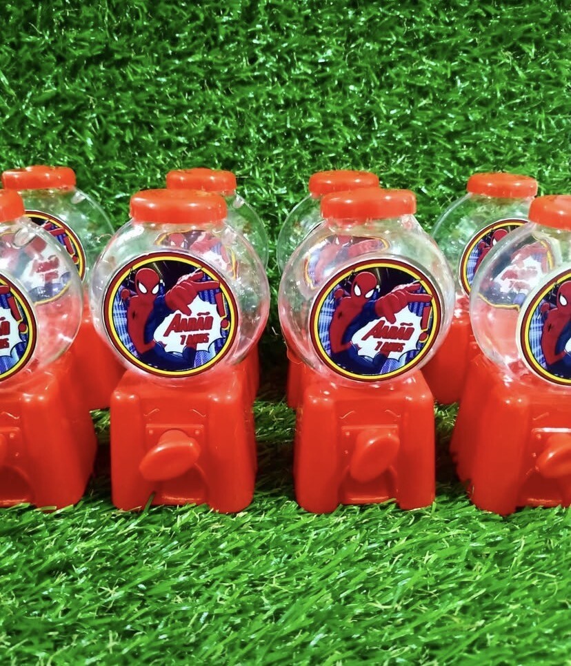 Mini baleiros personalizados Homem Aranha