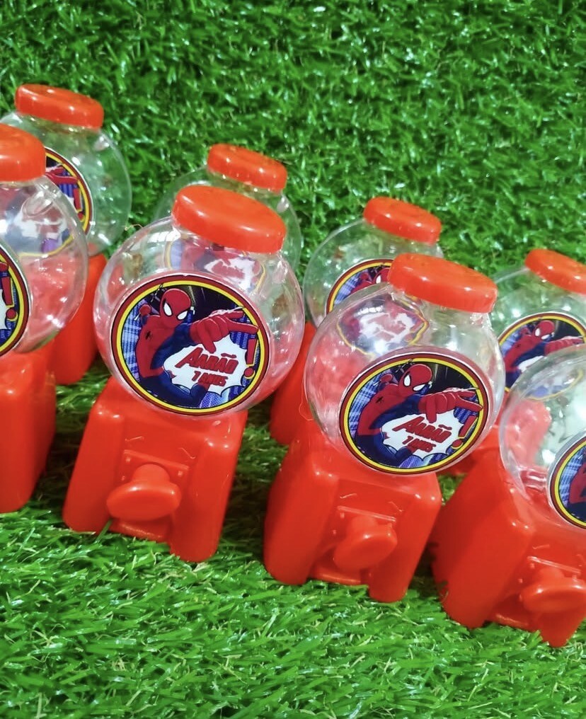 Mini baleiros personalizados Homem Aranha