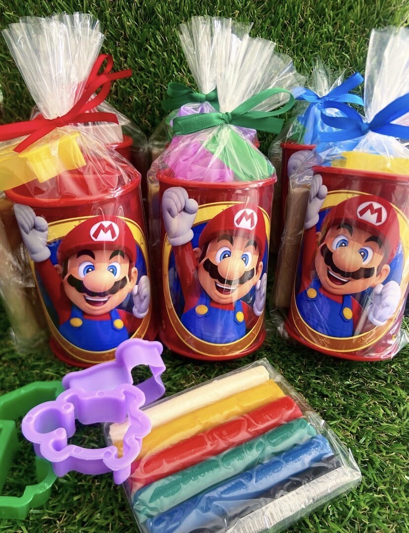 Cofrinho + Kit Massinha personalizado Super Mario