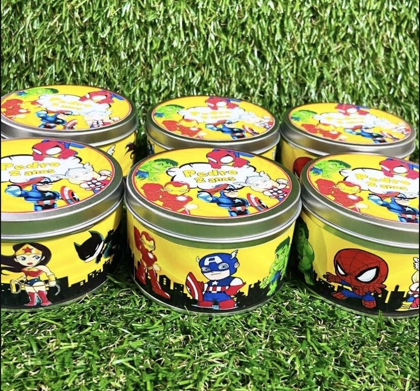 Lata super herois baby personalizada