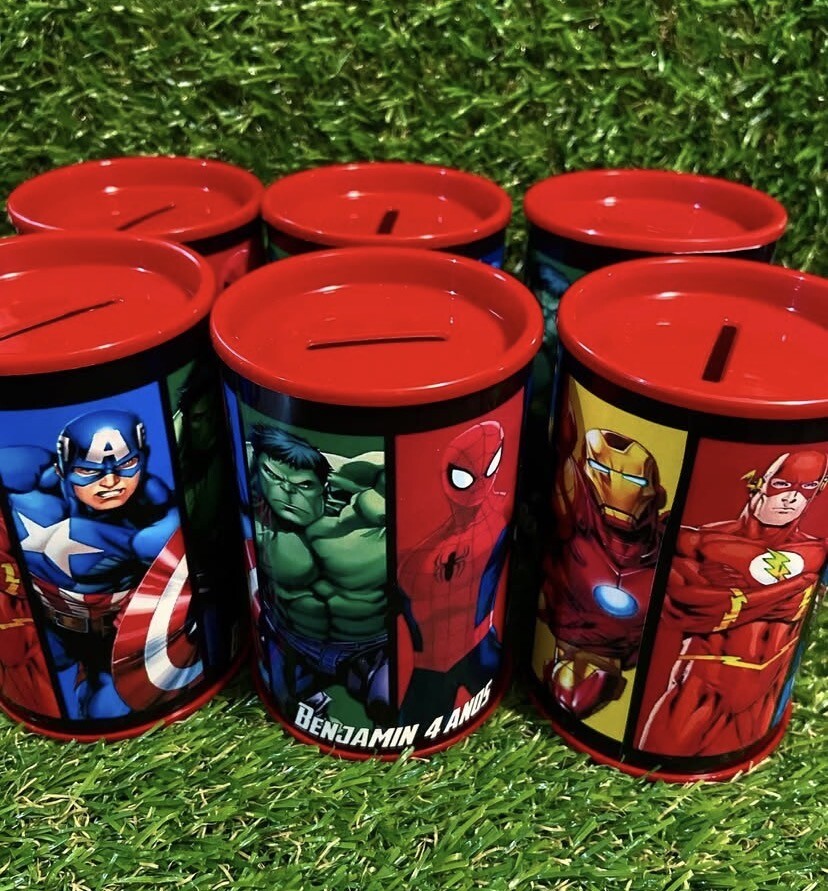 Cofrinhos personalizados super heróis