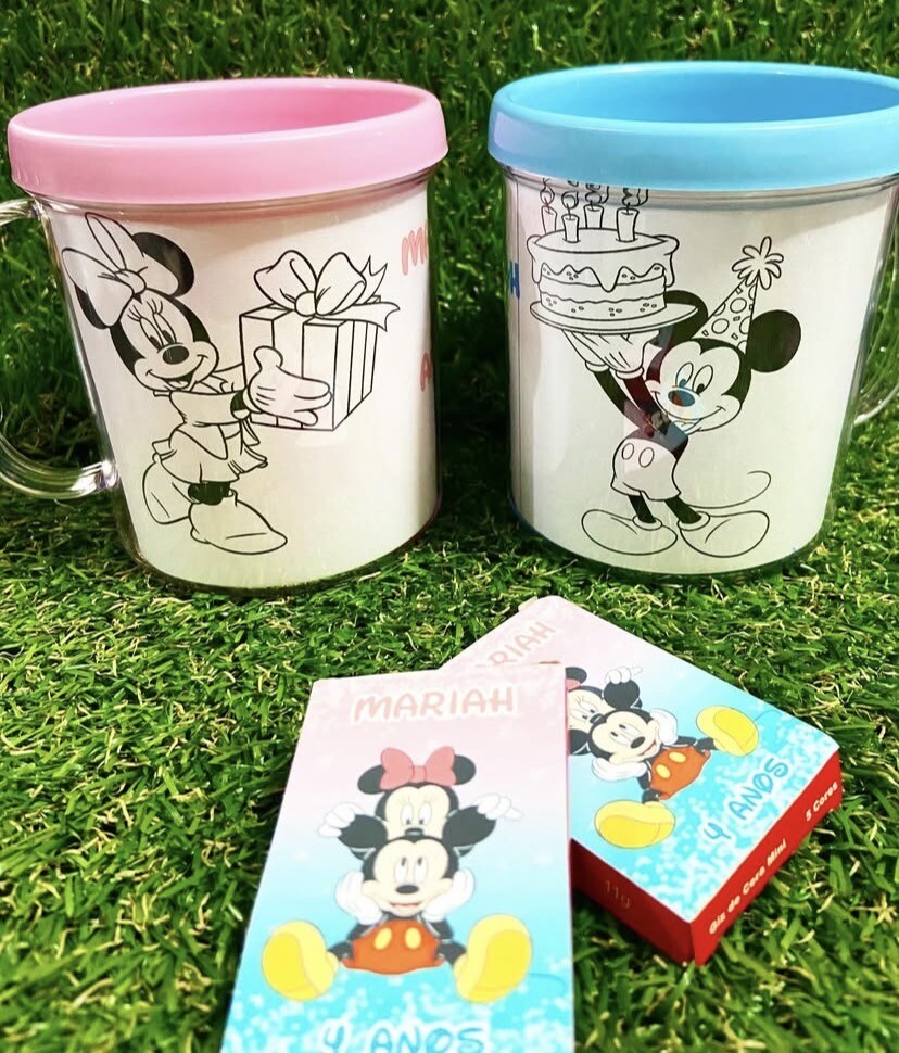 Caneca Acrílica de Colorir Personalizada