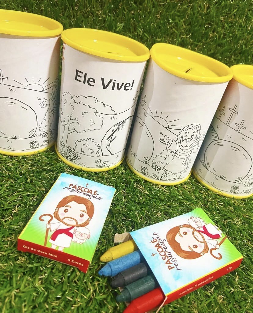 Cofrinho de colorir personalizado