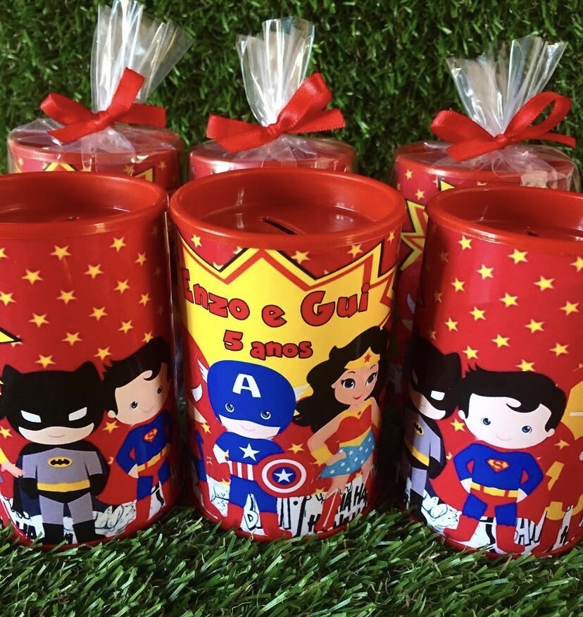 Cofrinhos personalizados heróis baby