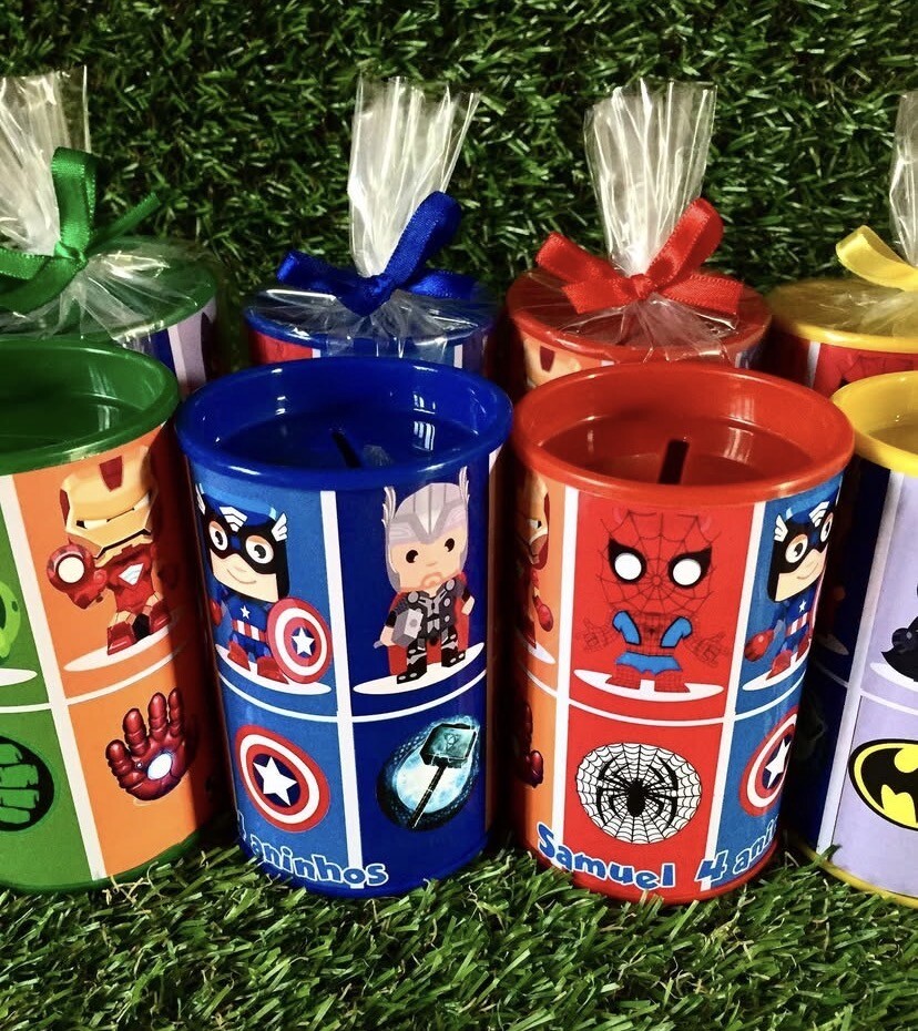 Cofrinhos personalizados heróis baby