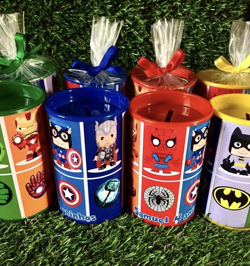 Cofrinhos personalizados heróis baby