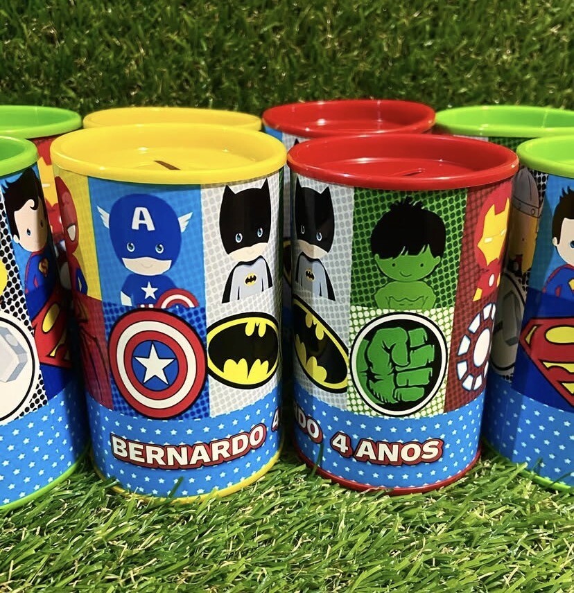Cofrinhos personalizados heróis baby