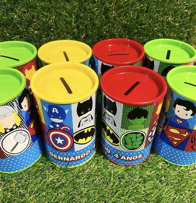 Cofrinhos personalizados heróis baby