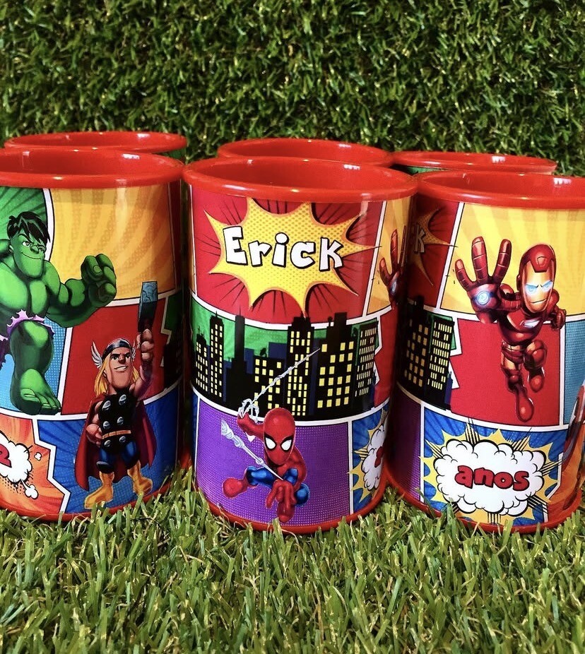 Cofrinhos personalizados heróis baby