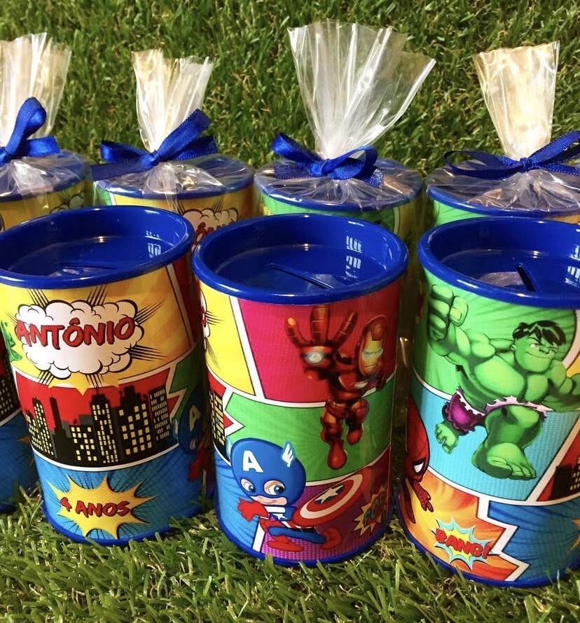 Cofrinhos personalizados heróis baby