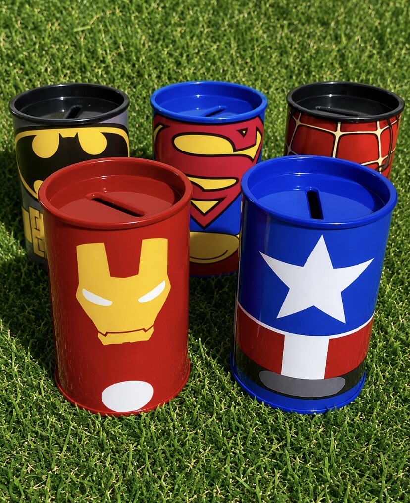 Cofrinho super heróis personalizado
