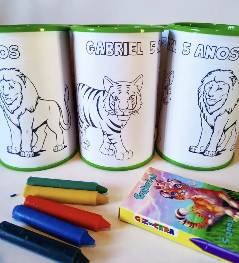 Cofrinho de colorir personalizado