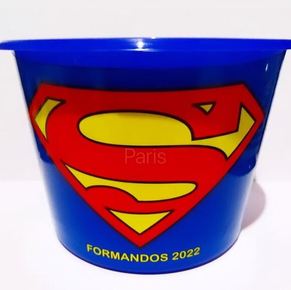 Baldinhos de Pipoca Super Heróis Logo Personalizados
