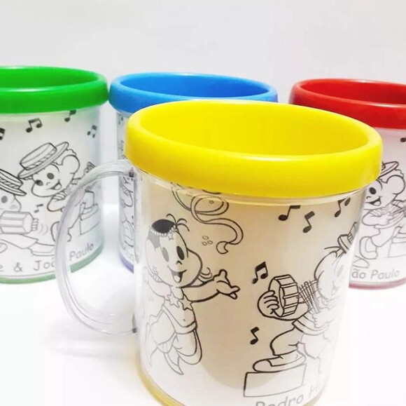 Caneca Acrílica para Colorir Personalizada