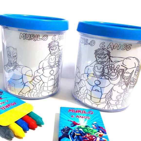Caneca Acrílica para Colorir Personalizada