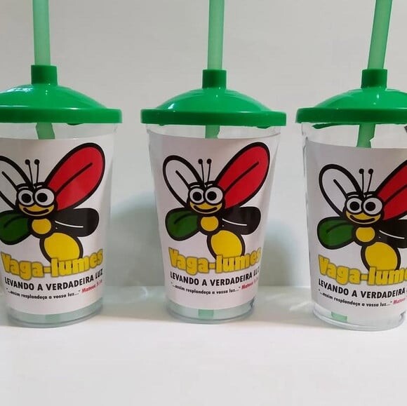 Copo com Canudo Personalizado 400ml