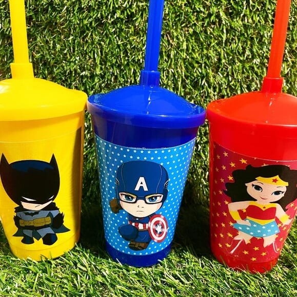 Copo com Canudo Personalizado 400ml