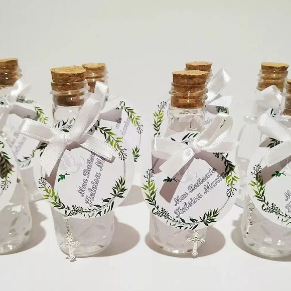 Garrafinha com Renda e Tercinho Personalizada