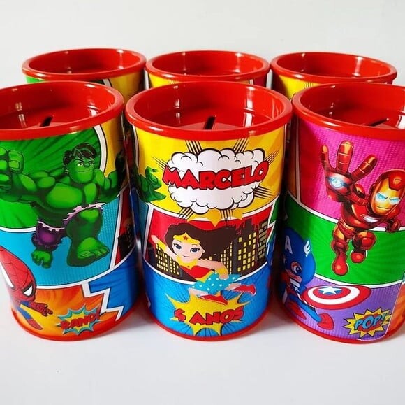 Lembrancinha Vingadores Cofrinhos