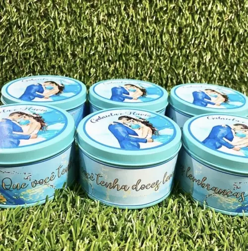 Latinha de casamento personalizada